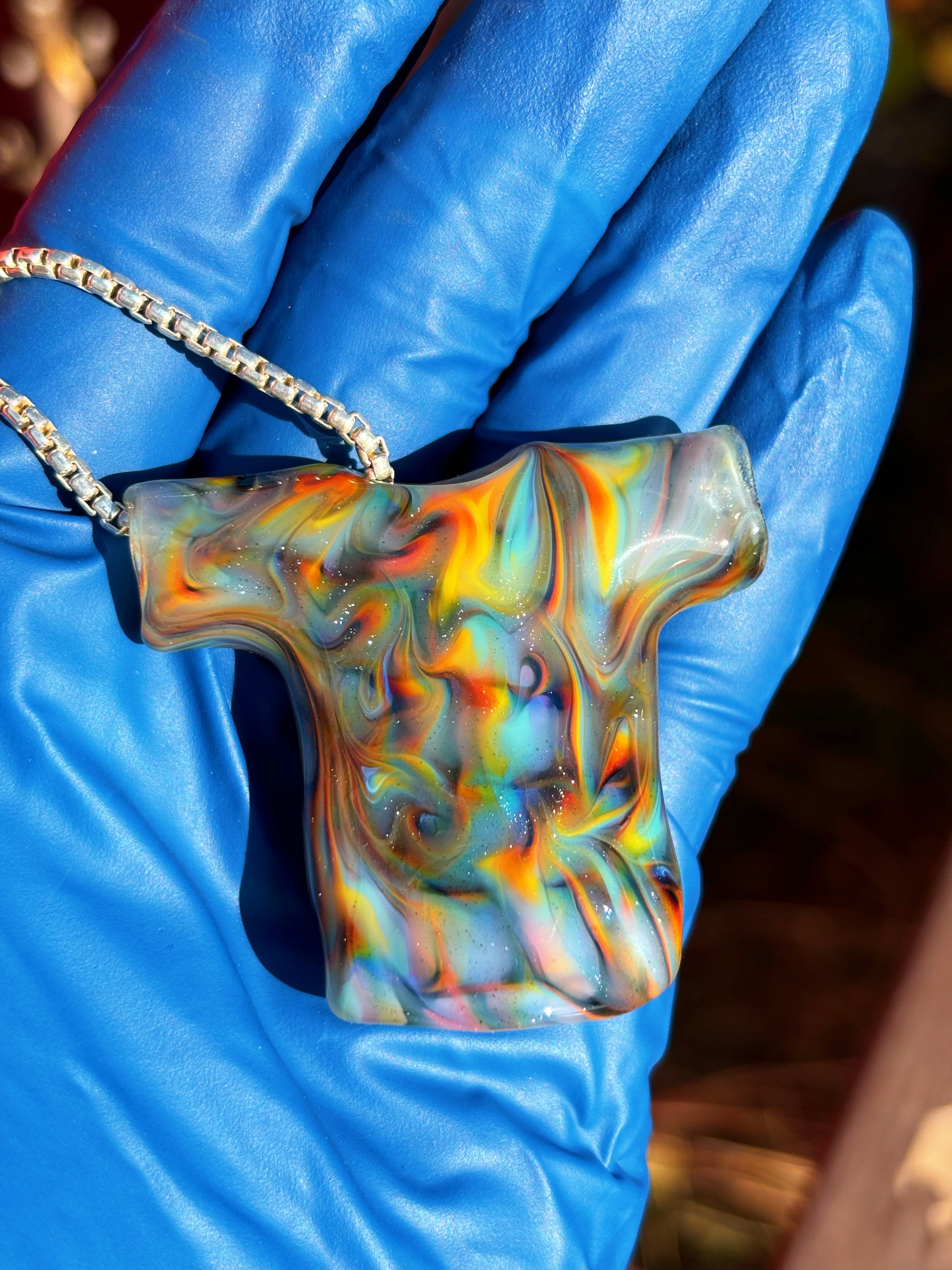 Iced Dye Tiedye T-shirt Pendant (M)