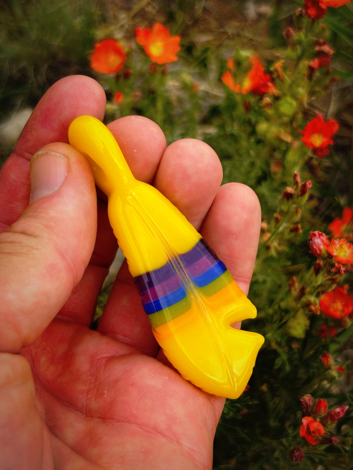 Pendelton Feather Pendant (3&quot;L x 3/4&quot;W)