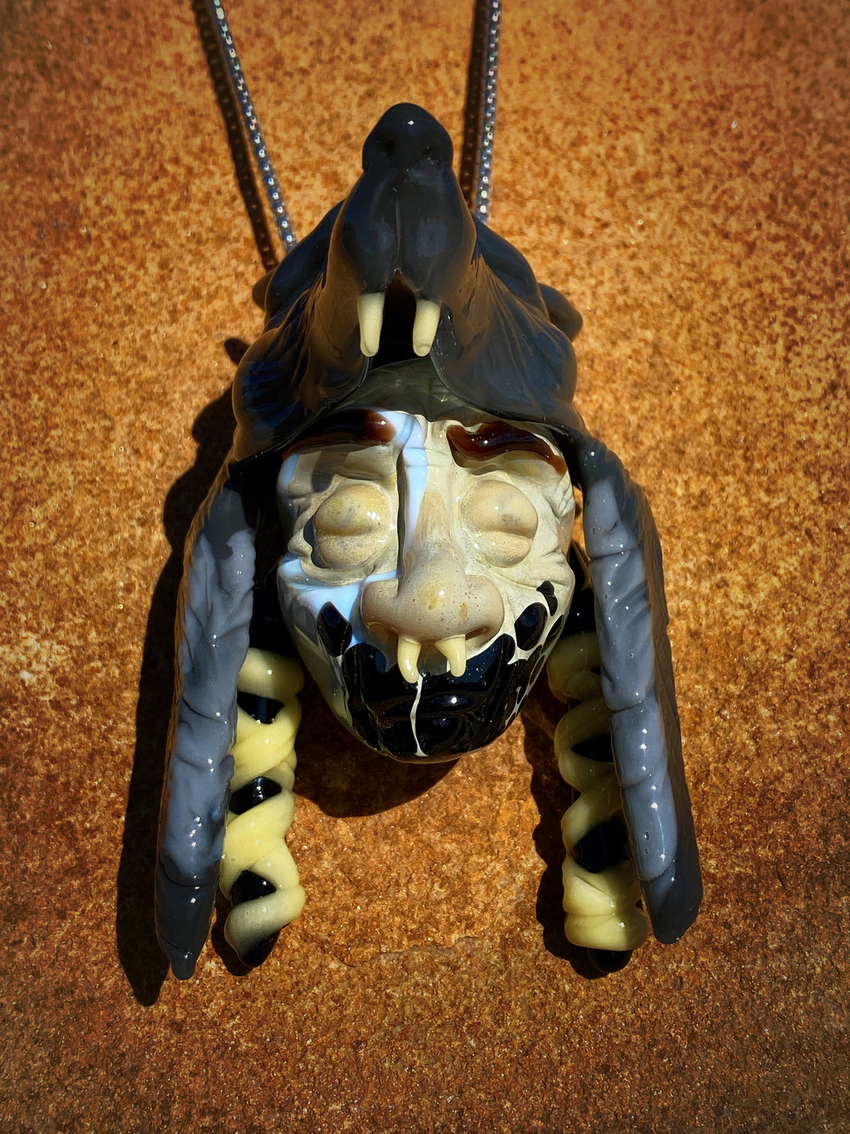 Wolf Warrior Wanderer V2 Pendant (3&quot;L x 2.5&quot;W)