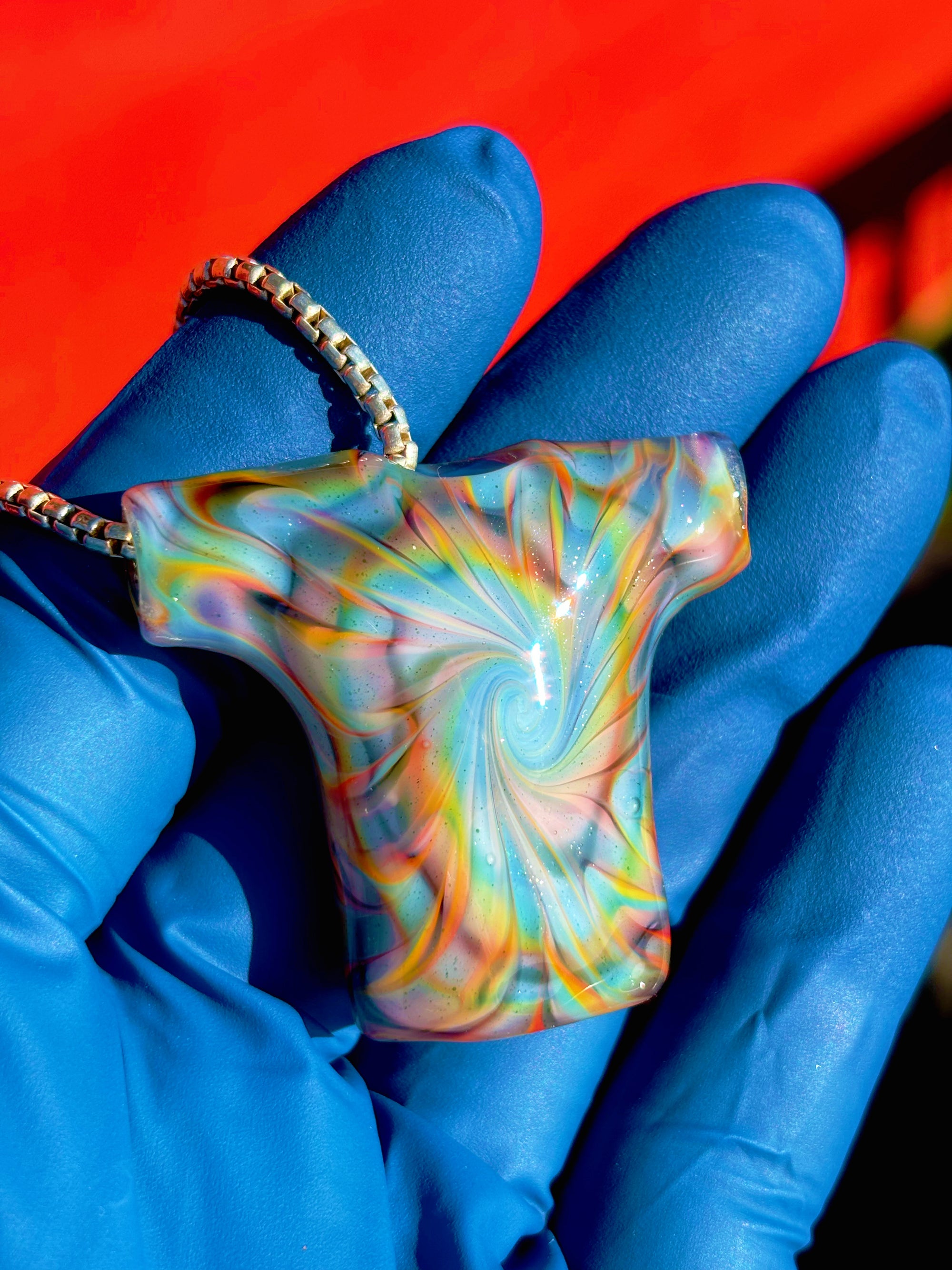 Iced Dye Tiedye T-shirt Pendant (S)