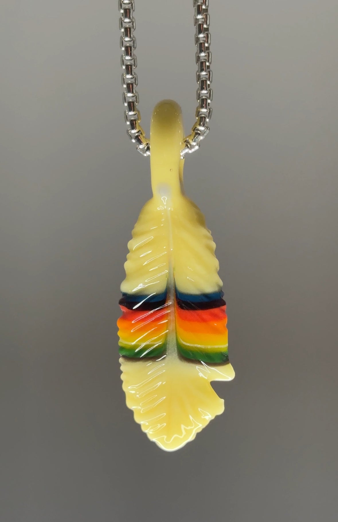 Pendelton Feather Pendant (3"L x 3/4"W)