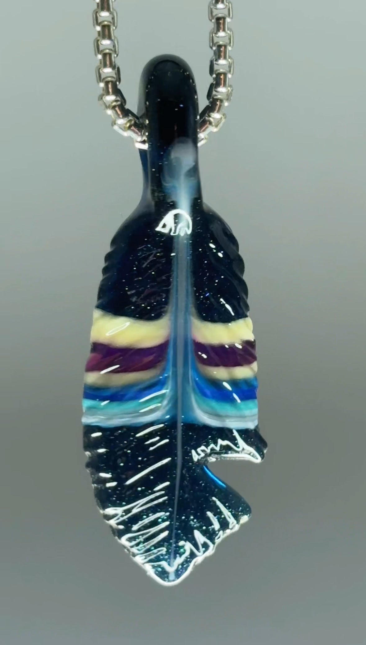 Pendelton Feather Pendant (3"L x 3/4"W)